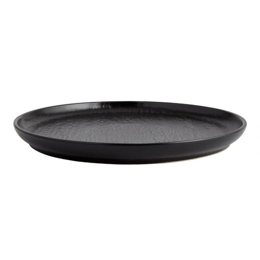 Dinnerware * | World Market Stella Matte Black Textured Dinner Plate