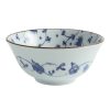 Dinnerware * | World Market Large Blue And White Porcelain Floret Noodle Bowl