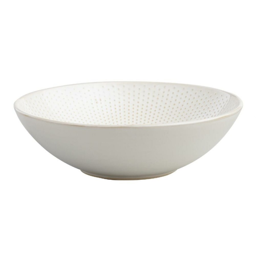 Serveware * | World Market Avery Large White Textured Bowl