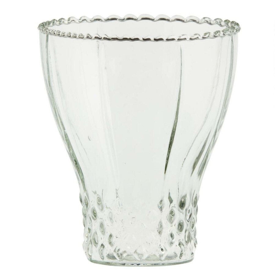 Drinkware * | World Market Textured Ruffle Cocktail Glass Set Of 2