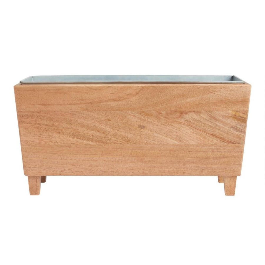 Bar * | World Market Wood Trough Wine Chiller