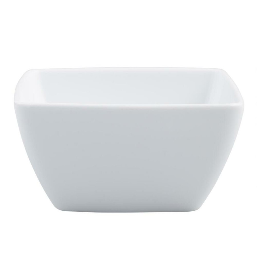 Dinnerware * | World Market Square White Porcelain Coupe Bowl