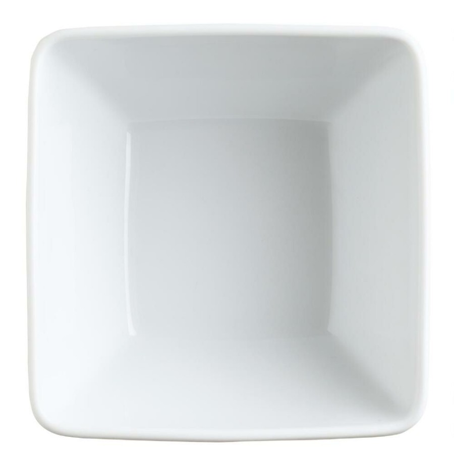 Dinnerware * | World Market Square White Porcelain Coupe Bowl