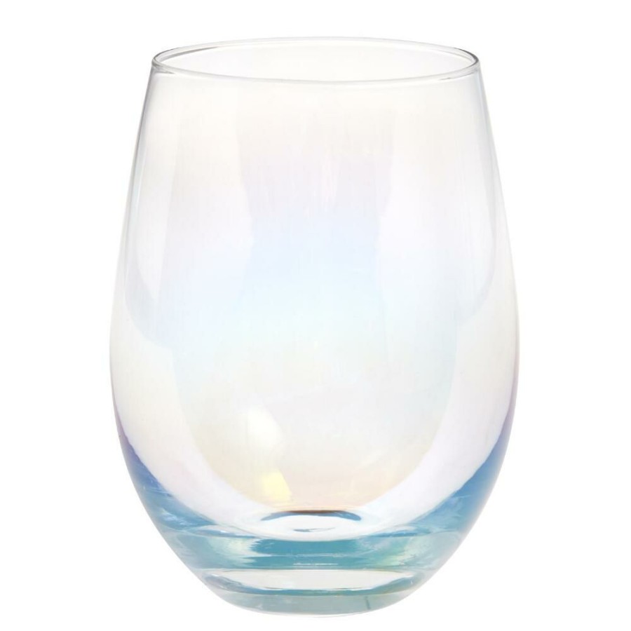 Drinkware * | World Market Iridescent Stemless Wine Glasses Set Of 4