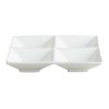 Dinnerware * | World Market White Porcelain Divided Tasting Tray Set Of 6