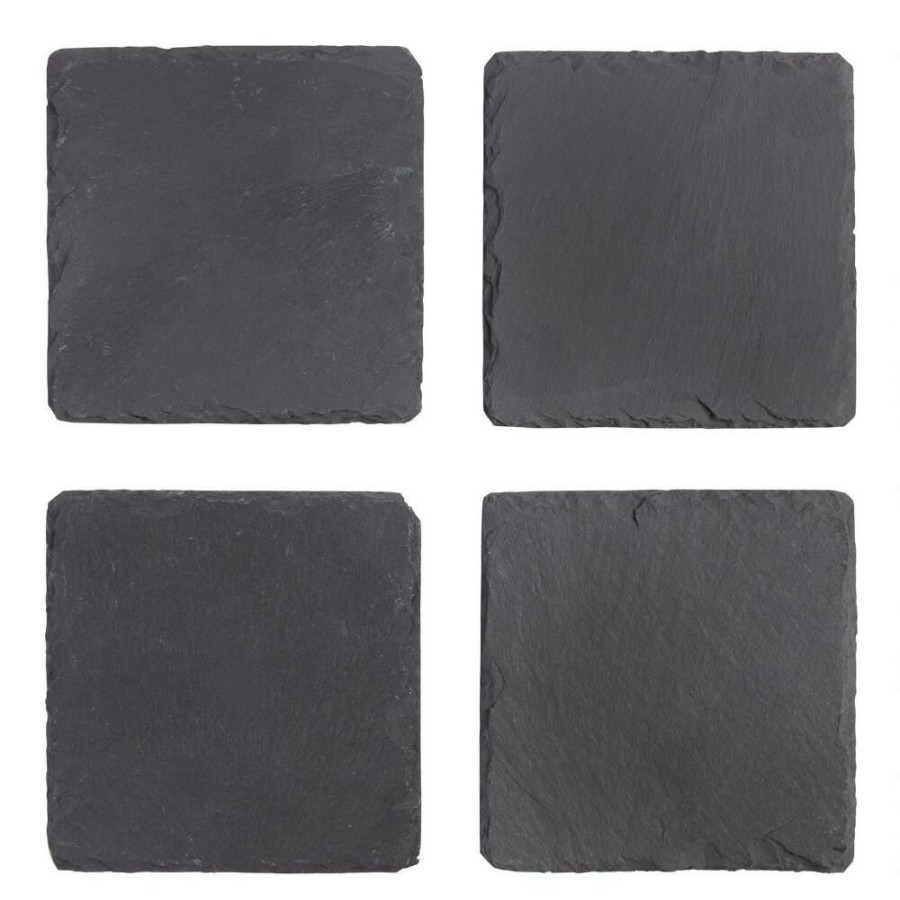 Bar * | World Market Square Slate Coasters 4 Pack