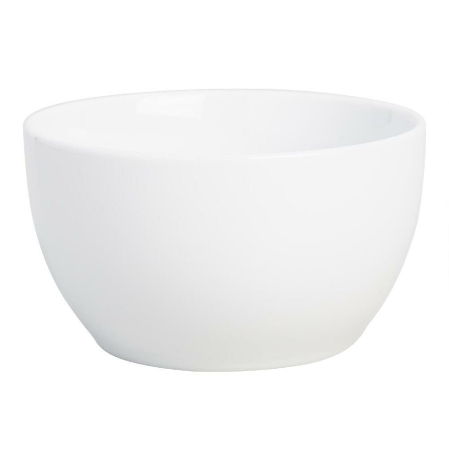 Dinnerware * | World Market Coupe White Porcelain Cereal Bowl Set Of 4