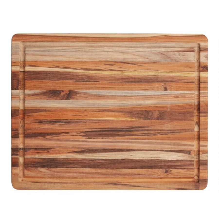 Kitchen Tools & Accessories * | World Market Large Teakhaus Trencher Cutting Board