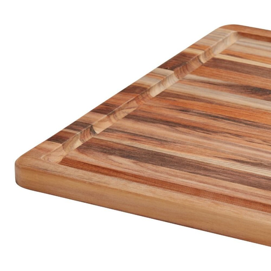 Kitchen Tools & Accessories * | World Market Large Teakhaus Trencher Cutting Board