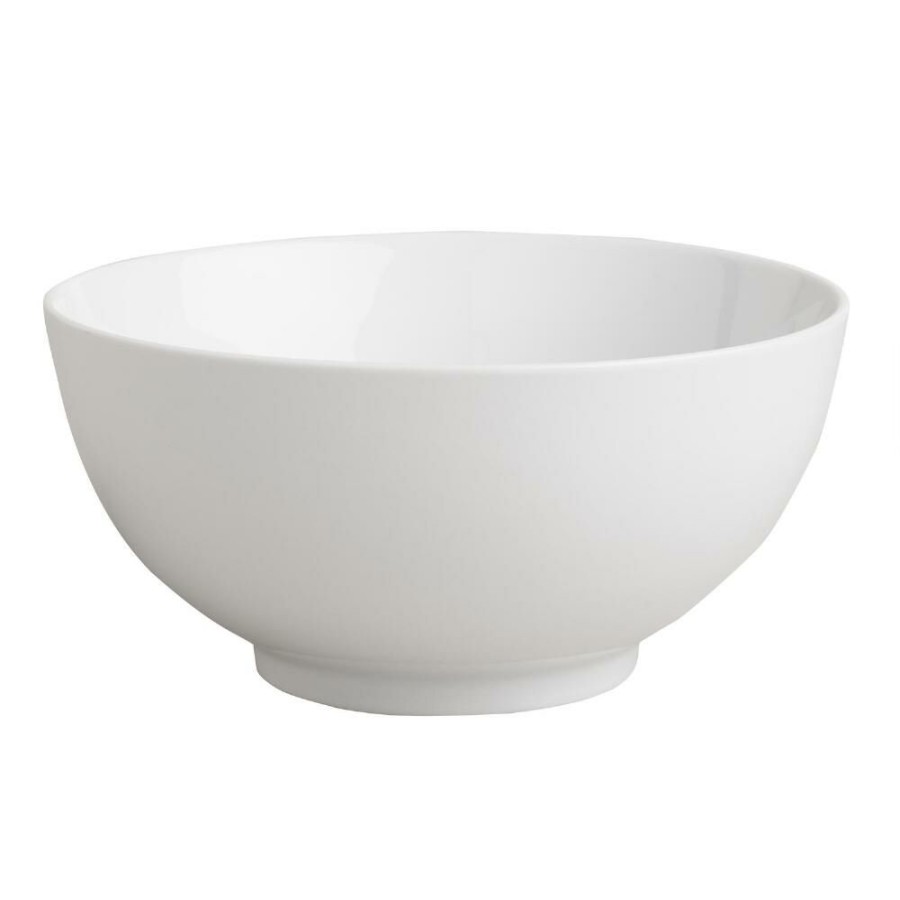 Dinnerware * | World Market Medium White Porcelain All Purpose Bowls Set Of 2