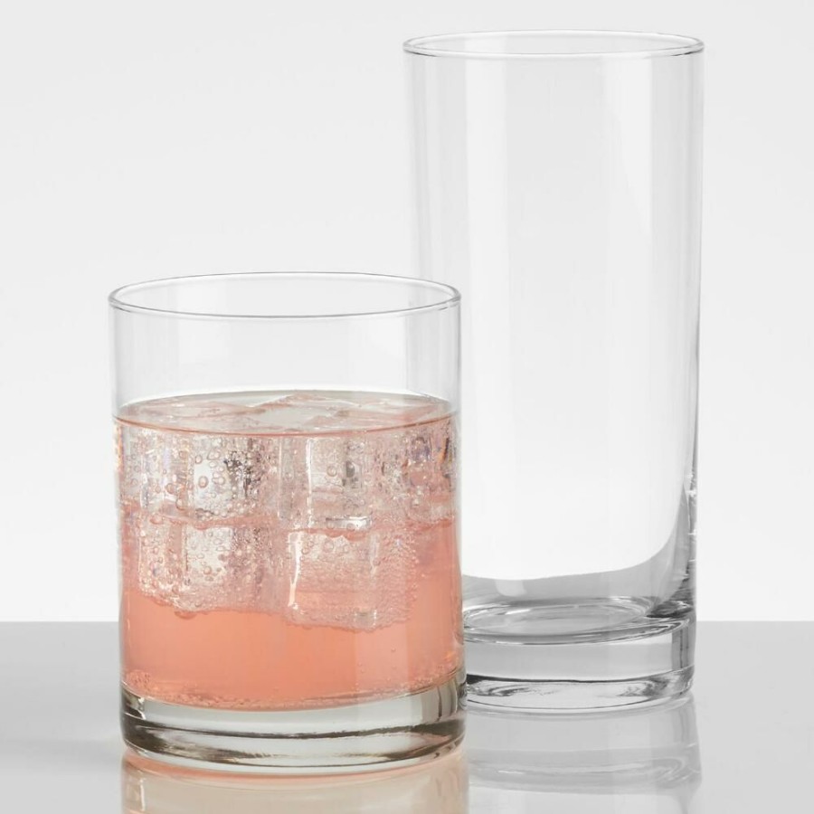 Drinkware * | World Market Heavy Sham Highball Glasses Set Of 4