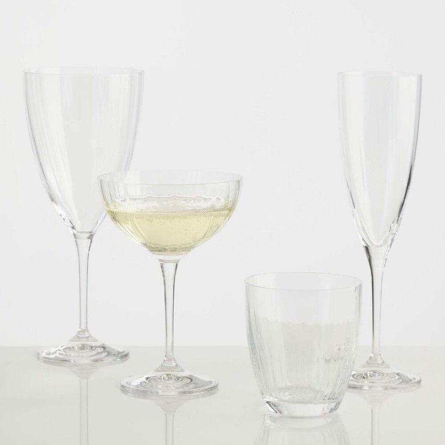 Drinkware * | World Market Kate Optic Coupe Glasses Set Of 6