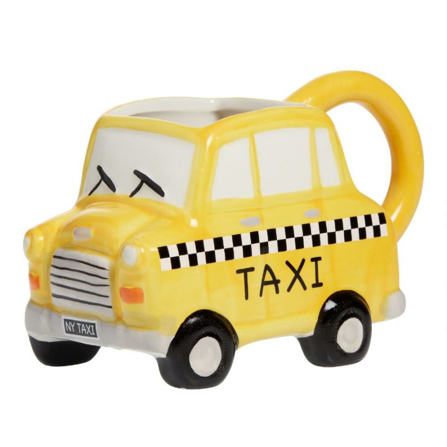 Drinkware * | World Market Yellow Taxi Figural Ceramic Mug