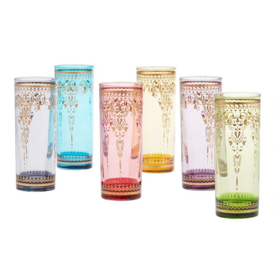 Drinkware * | World Market Moroccan Highball Glasses Set Of 6