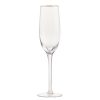 Drinkware * | World Market Gold Rim Ribbed Champagne Flute Set Of 2