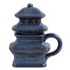 Drinkware * | World Market Pagoda Blue Reactive Glaze Ceramic Tea Infuser Mug