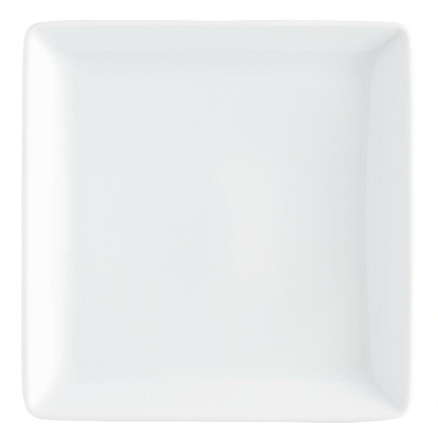 Dinnerware * | World Market Square White Porcelain Coupe Salad Plate