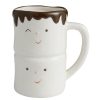 Drinkware * | World Market Chocolate Marshmallow Figural Ceramic Mug