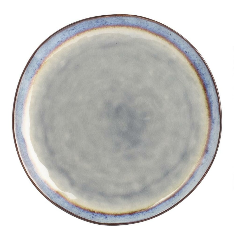 Dinnerware * | World Market Sota Gray Reactive Glaze Dinner Plate Set Of 4