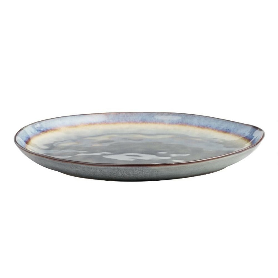 Dinnerware * | World Market Sota Gray Reactive Glaze Dinner Plate Set Of 4