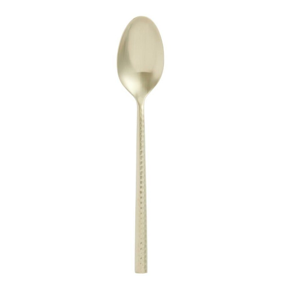 Flatware * | World Market Champagne Satin Hammered Soup Spoon