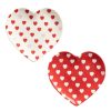 Dinnerware * | World Market Pier Place Red And White Heart Shaped Salad Plate Set Of 2