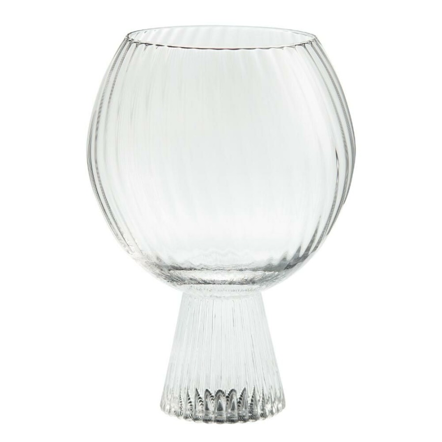 Drinkware * | World Market Daphne Ribbed Glass Goblet