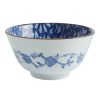 Dinnerware * | World Market Small Blue And White Porcelain Floral Noodle Bowl