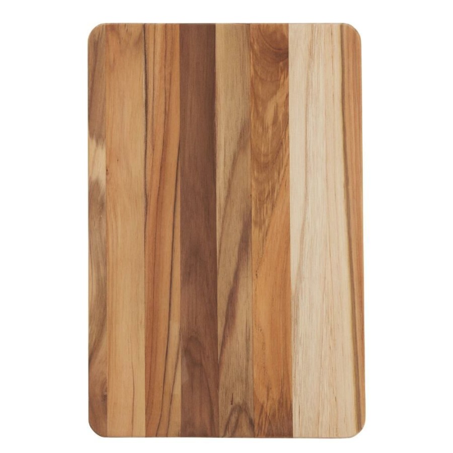 Kitchen Tools & Accessories * | World Market Small Teakhaus Edge Grain Wood Reversible Cutting Board