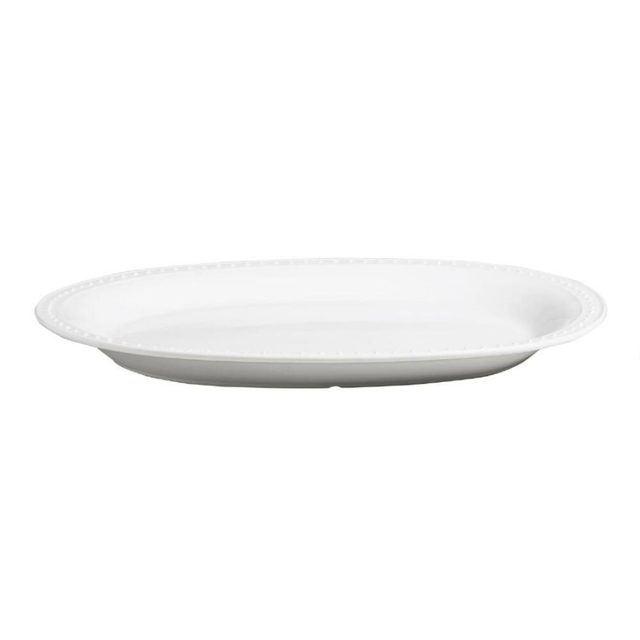 Serveware * | World Market White Nantucket Serving Platter