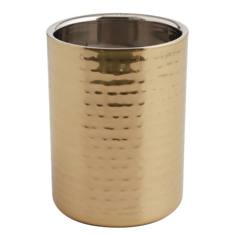 Bar * | World Market Julian Gold Hammered Wine Chiller