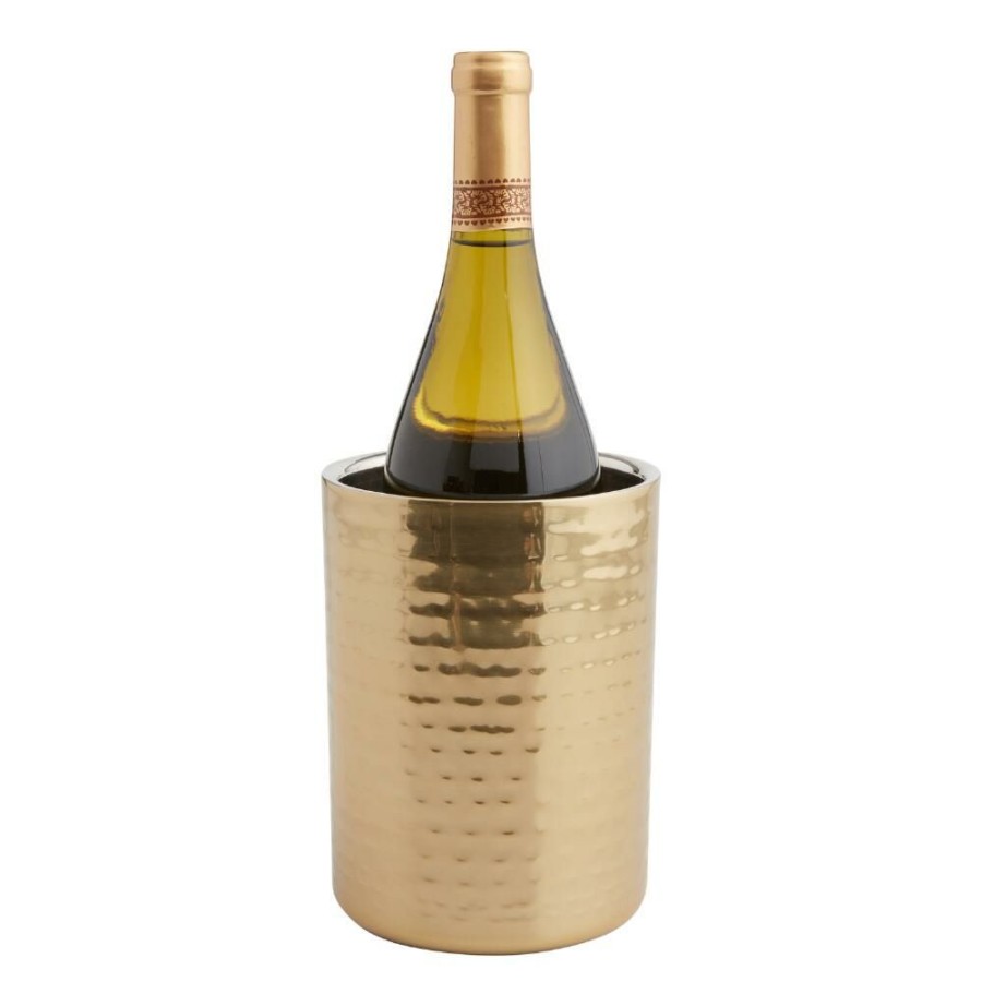 Bar * | World Market Julian Gold Hammered Wine Chiller