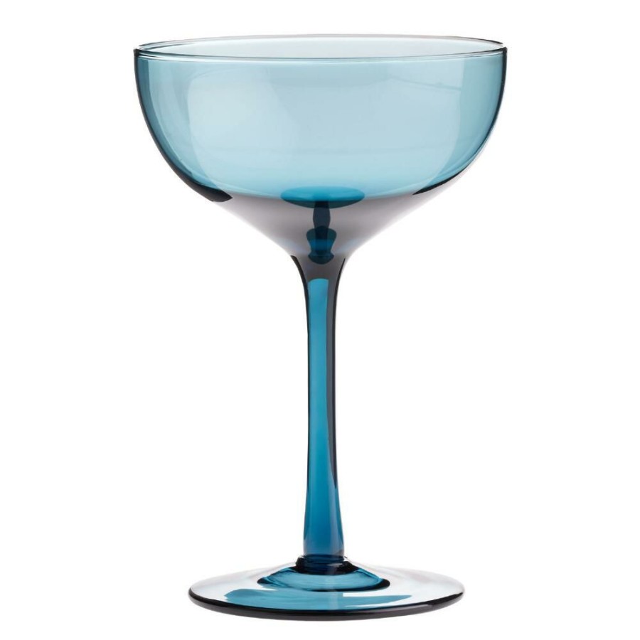 Drinkware * | World Market Blue Coupe Glass