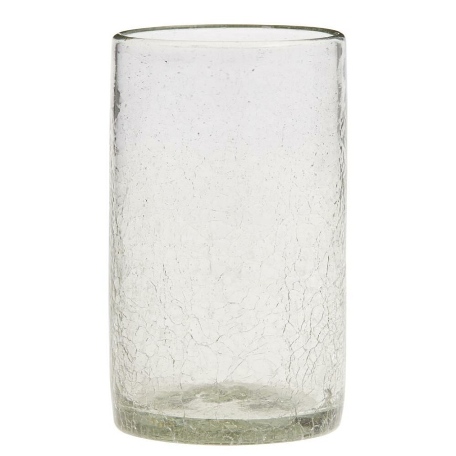 Drinkware * | World Market Crackle Recycled Highball Glasses Set Of 4