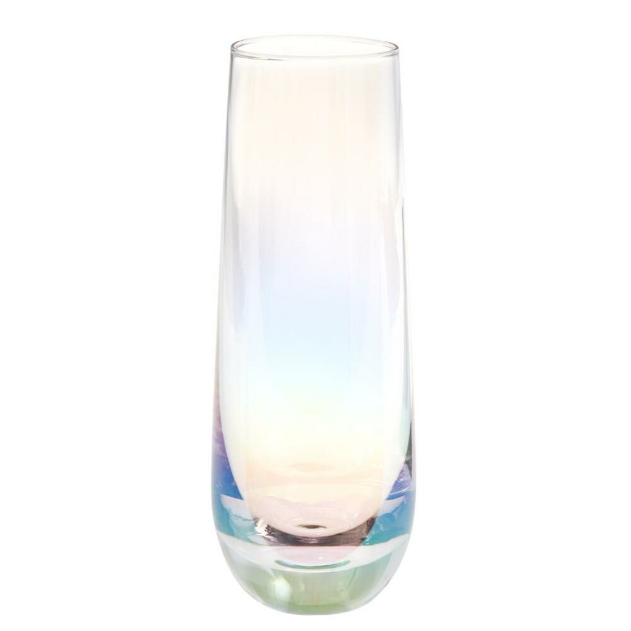 Drinkware * | World Market Iridescent Stemless Champagne Flutes Set Of 4