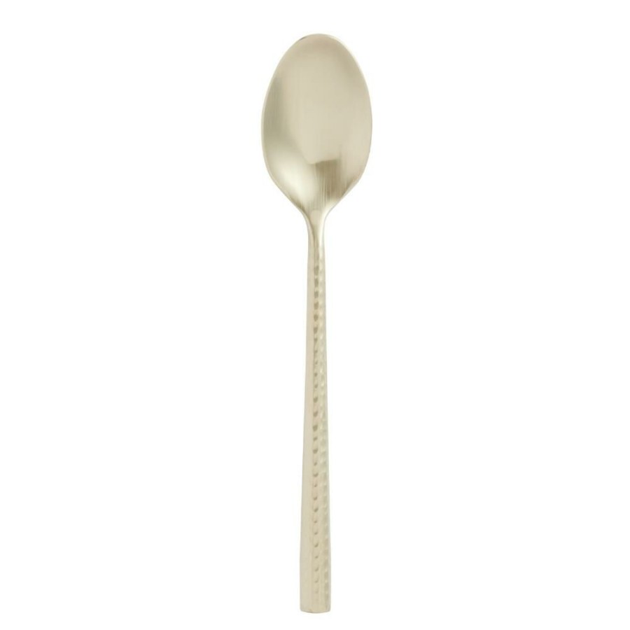 Flatware * | World Market Champagne Satin Hammered Teaspoon