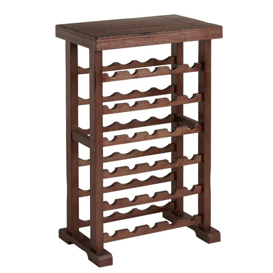 Bar * | World Market Verona Mahogany 30 Bottle Wine Rack