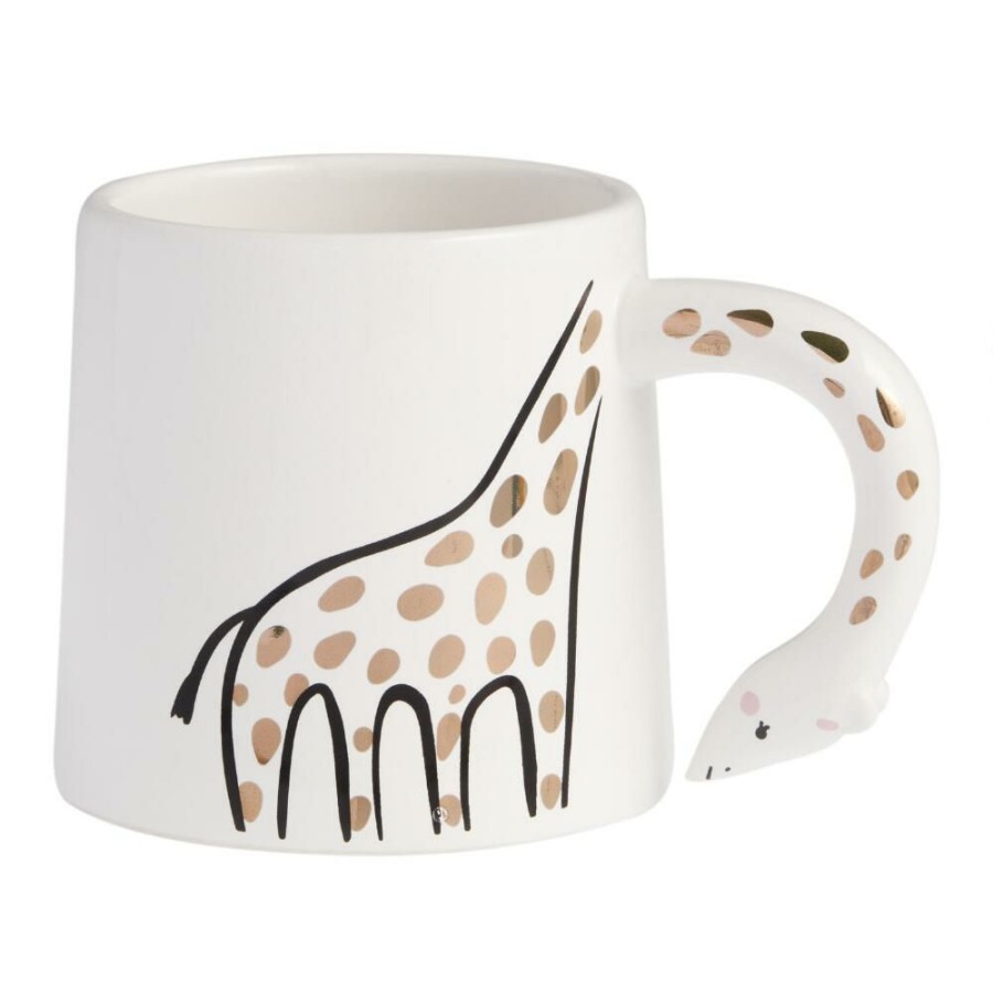 Drinkware * | World Market Giraffe Handle Ceramic Mug