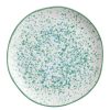 Dinnerware * | World Market Aqua Splatter Hand Painted Salad Plate