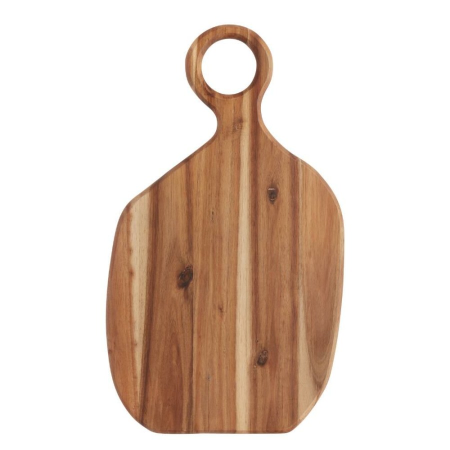 Serveware * | World Market Curved Acacia Wood Serving Board