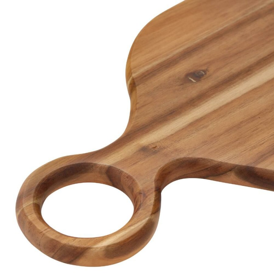 Serveware * | World Market Curved Acacia Wood Serving Board