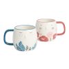 Drinkware * | World Market Floral Face Hand Painted Ceramic Mug