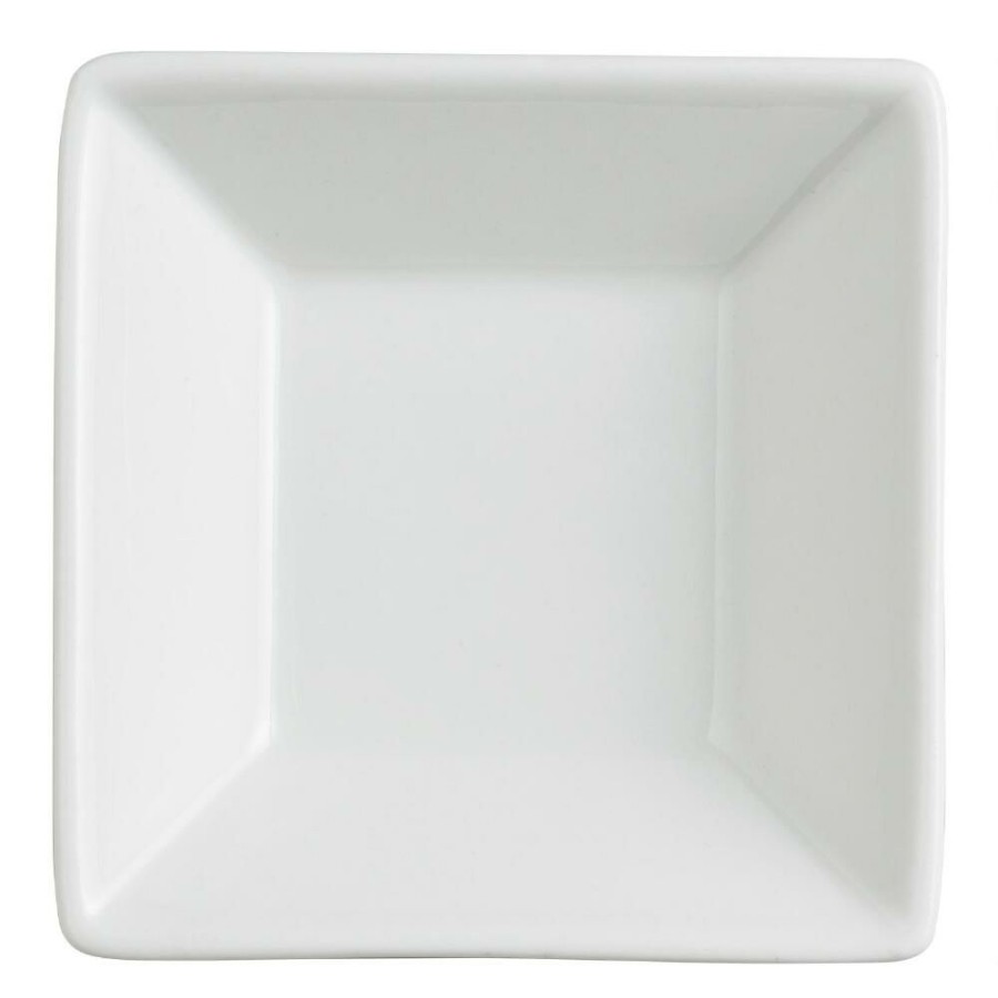 Dinnerware * | World Market Square White Porcelain Tasting Dish Set Of 6