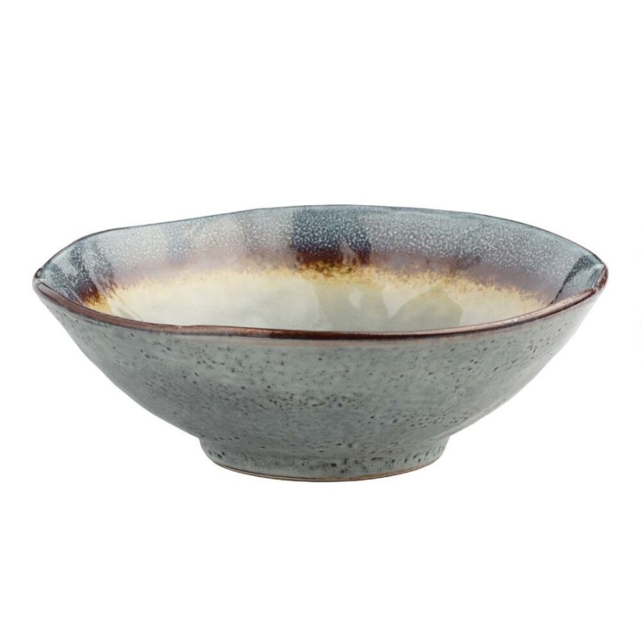 Serveware * | World Market Sota Gray Reactive Glaze Serving Bowl