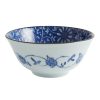 Dinnerware * | World Market Large Blue And White Porcelain Floral Noodle Bowl