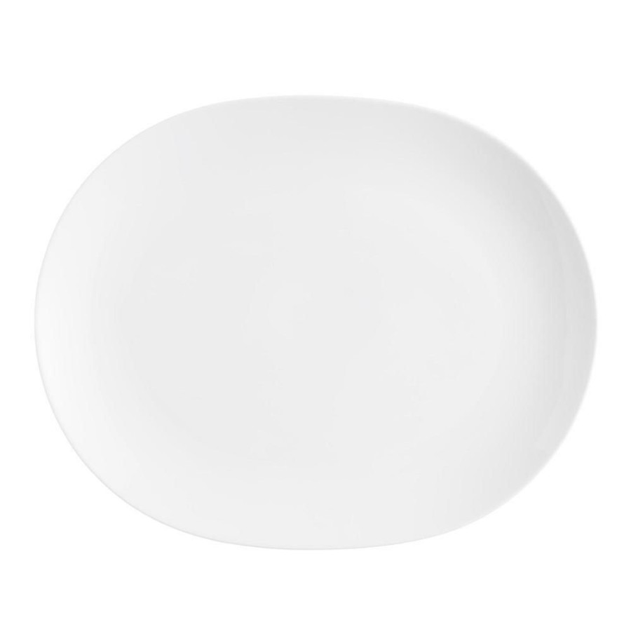 Serveware * | World Market Coupe White Porcelain Serving Platter