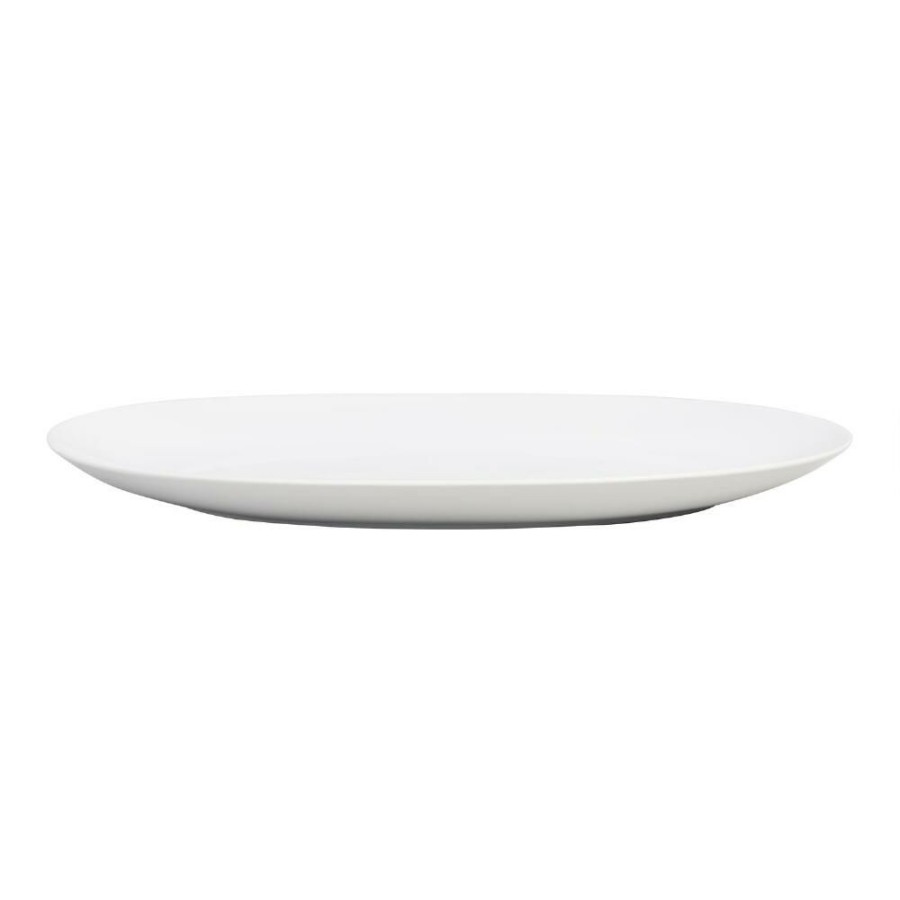 Serveware * | World Market Coupe White Porcelain Serving Platter