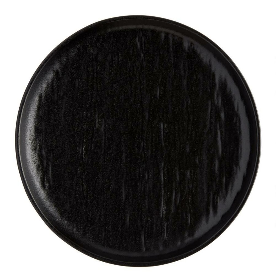 Dinnerware * | World Market Stella Matte Black Textured Salad Plate