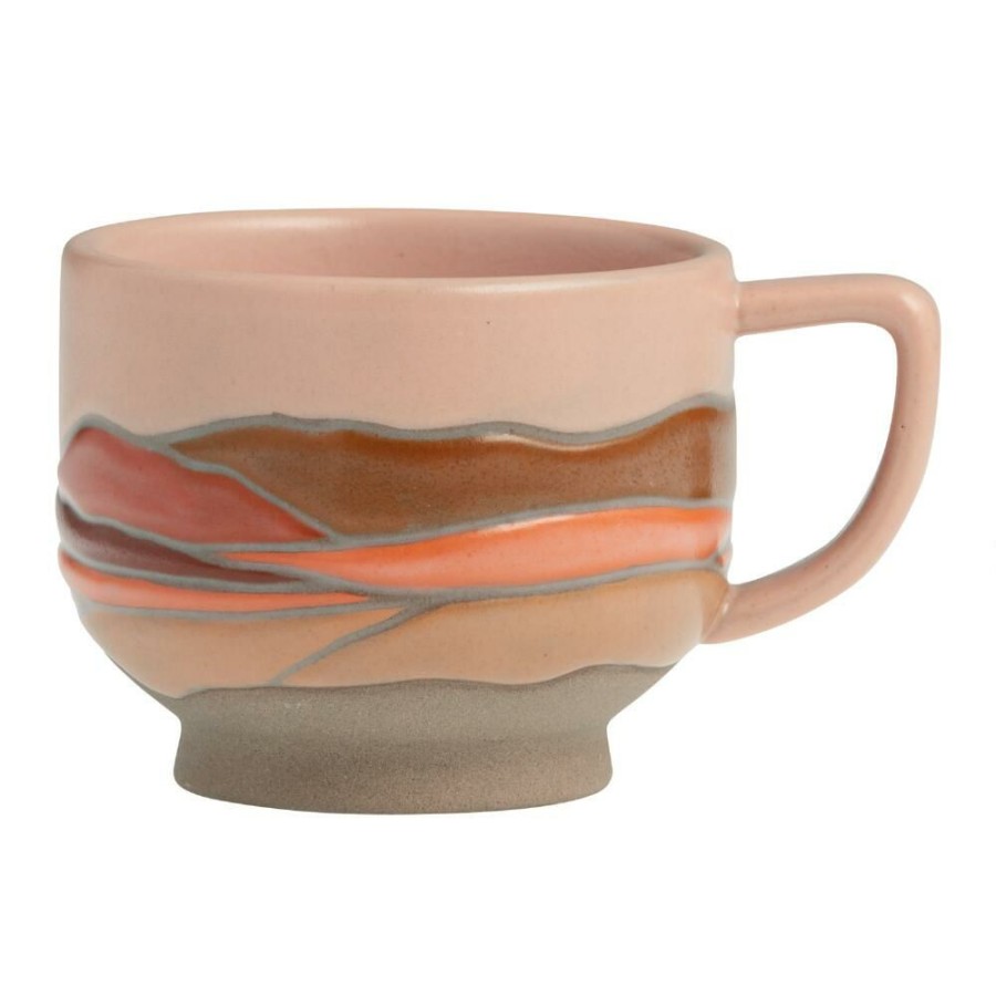 Drinkware * | World Market Kolor Me Koby Wax Resist Landscape Ceramic Mug