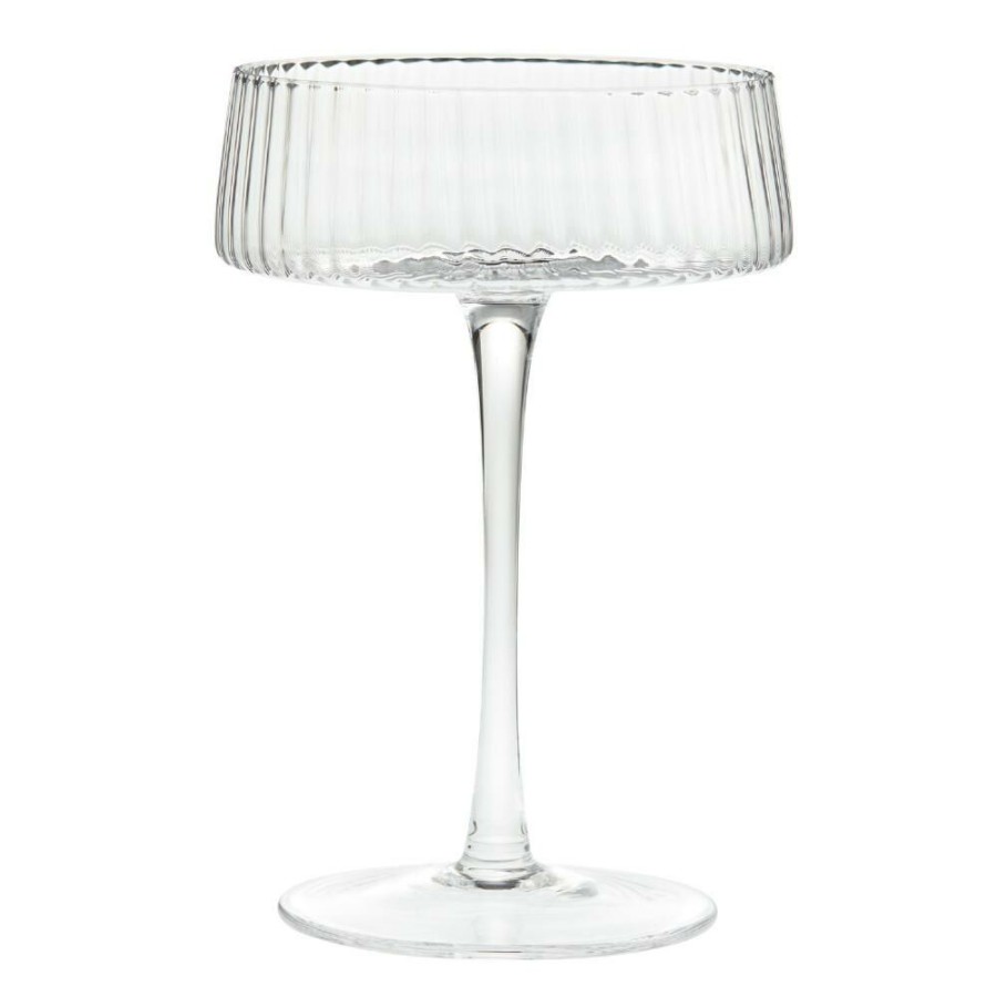 Drinkware * | World Market Daphne Ribbed Coupe Glass